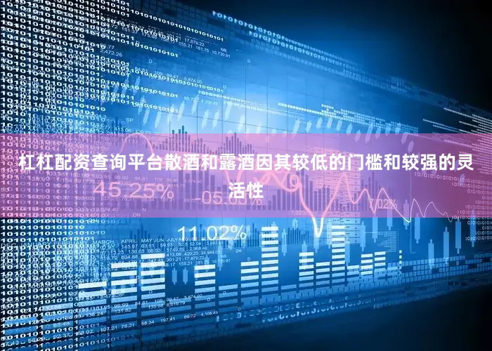 杠杠配资查询平台散酒和露酒因其较低的门槛和较强的灵活性